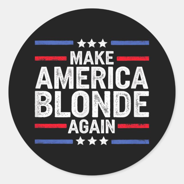 Sticker Rond Rendre l'Amérique blonde (Devant)
