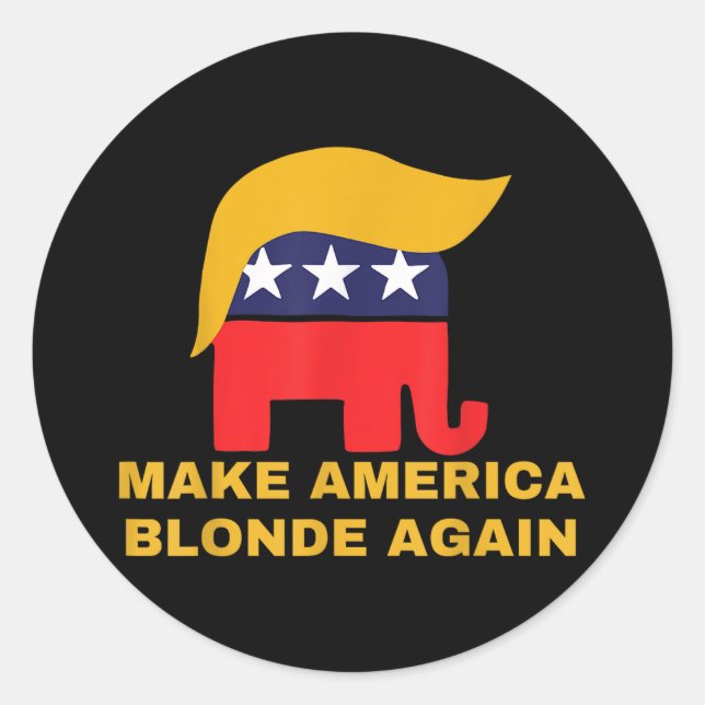 Sticker Rond Rendre l'Amérique blonde _2 (Devant)