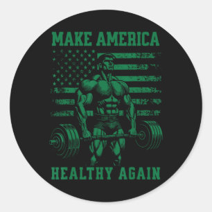 Sticker Rond Rendre l'Amérique en bonne santé Kennedy Trump Wei