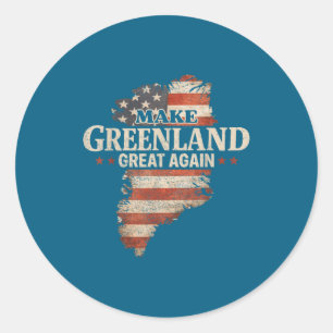 Sticker Rond Rendre le Groenland grand à nouveau pour
