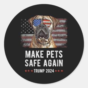 Sticker Rond Rendre les animaux en sécurité Bullmastiff Dog Tru