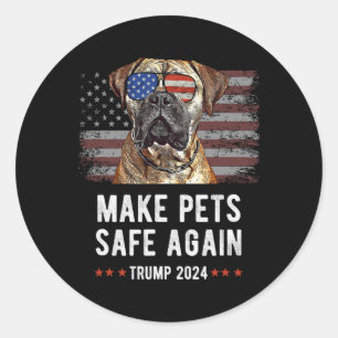 Sticker Rond Rendre les animaux en sécurité Bullmastiff Dog Tru