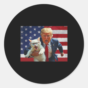 Sticker Rond Rendre les chats en sécurité Trump Cats pour Trump