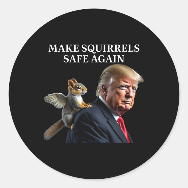 Sticker Rond Rendre les écureuils en sécurité Arachide de nouve (Devant)