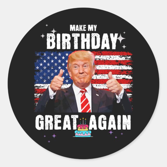 Sticker Rond Rendre ma grandeur d'anniversaire (Devant)