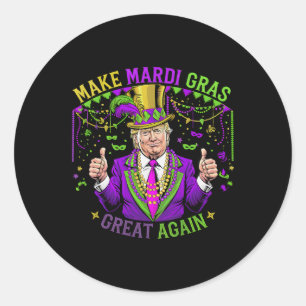 Sticker Rond Rendre Mardi Gras Grand À Nouveau Fun Mardi Gras H
