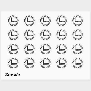Sticker Rond Rendre mon coude super encore drôle Cadeau de bles