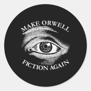 Sticker Rond Rendre Orwell fiction Libertarien Orwellien 19