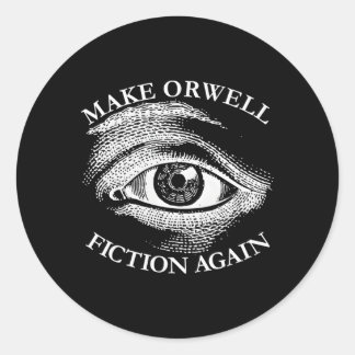 Sticker Rond Rendre Orwell fiction Libertarien Orwellien 19