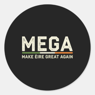 Sticker Rond Rendre sa grandeur à Éire - Humour Trump irlandais
