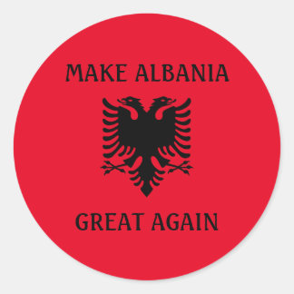 Sticker Rond Rendre sa grandeur à l'Albanie