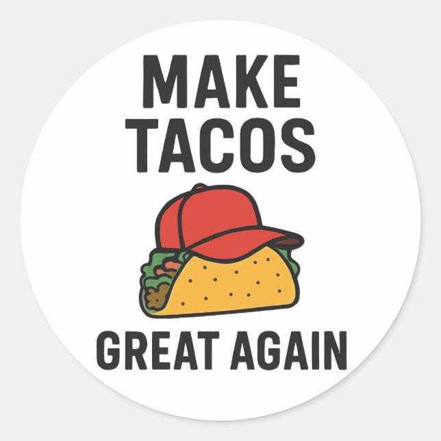 Sticker Rond Rendre sa grandeur à Tacos (Devant)