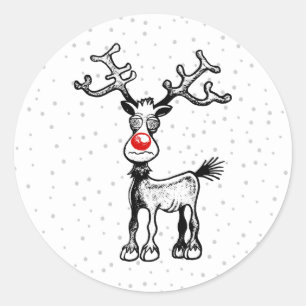 Sticker Rond Renne Rudolph