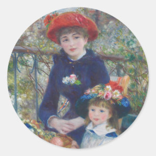 Sticker Rond Renoir Deux Soeurs Terrasse Français Impressionnis