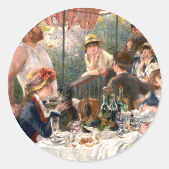 Sticker Rond Renoir French Luncheon Booking Party (Devant)