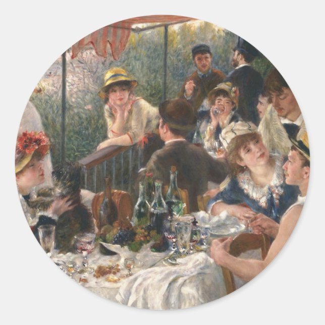 Sticker Rond Renoir French Luncheon Booking Party (Devant)
