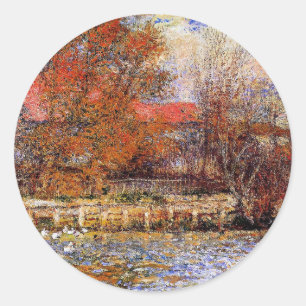 Sticker Rond Renoir - L'étang aux canards,