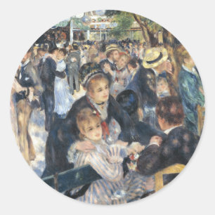 Sticker Rond Renoir Moulin Danse Galette Party