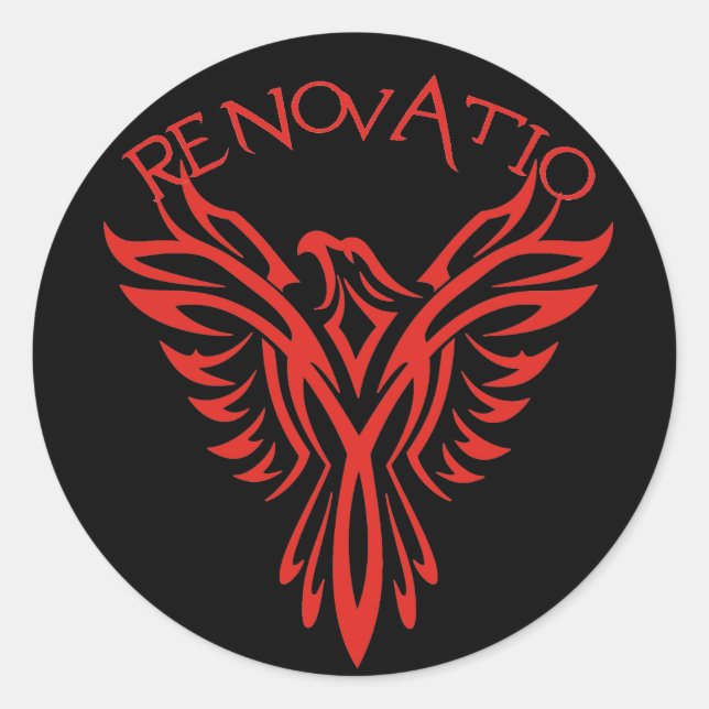 Sticker Rond Rénovation : Phoenix (Devant)