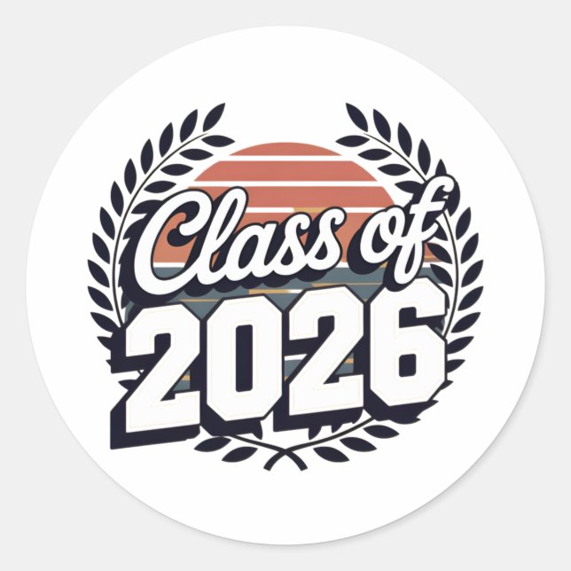 Sticker Rond Rentrée des classes 2026 pour les terminales (Devant)