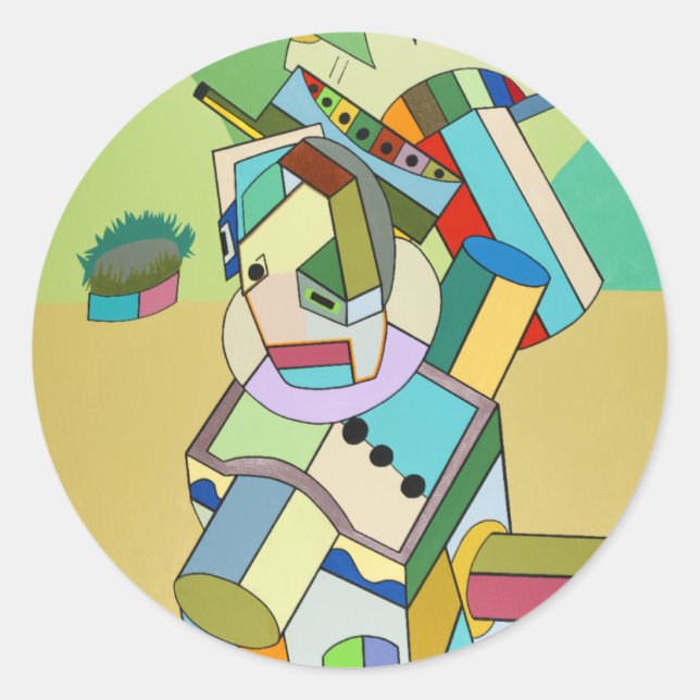 Sticker Rond "Rentrer à la maison" par Ruchell Alexander (Devant)