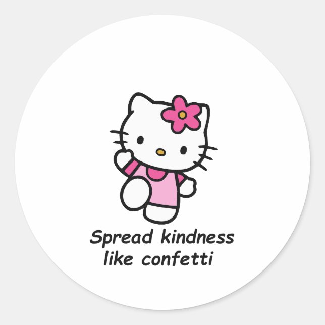 Sticker Rond Répandre la gentillesse comme des confettis (Devant)