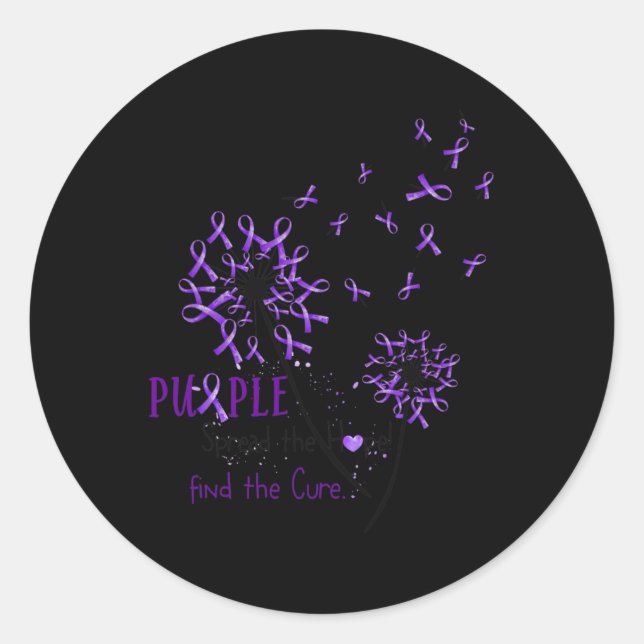 Sticker Rond Répandre L'Espoir Trouver Le Cure -Fibromyalgia Dé (Devant)