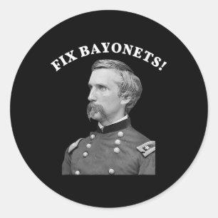 Sticker Rond Réparez le devis de guerre civile de Bayonets Josh