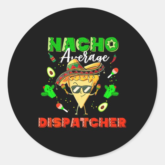 Sticker Rond Répartiteur moyen nacho mexicain  (Devant)