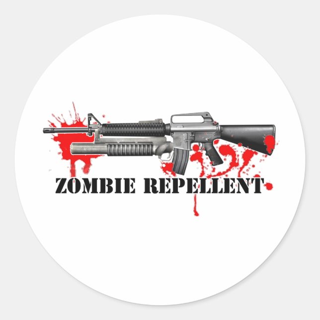 Sticker Rond Repellent zombie (Devant)