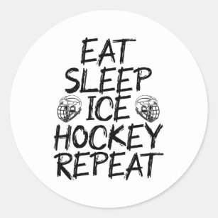 Sticker Rond répéter le hockey sur glace