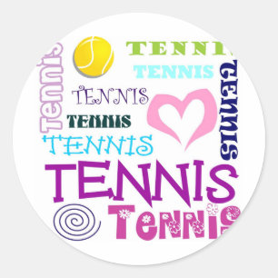 Sticker Rond Répétition de tennis