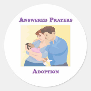 Sticker Rond Réponse Prières Adoption