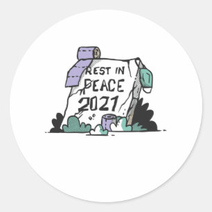 Sticker Rond Repose en paix 2021