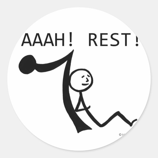 Sticker Rond Repose-toi ! (Devant)