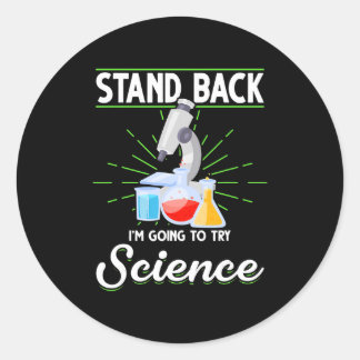 Sticker Rond Reposez-vous Je vais essayer Science Biologie Cade