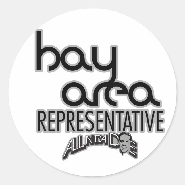 Sticker Rond Représentant de la région de Bay (Devant)