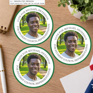 Sticker Rond Représentant du Conseil des Élèves Ajoutez Votre P