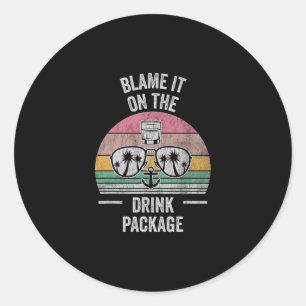 Sticker Rond Reprochez-Le Au Forfait Boissons Célibataires