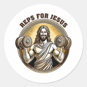 Sticker Rond Reps pour Jésus