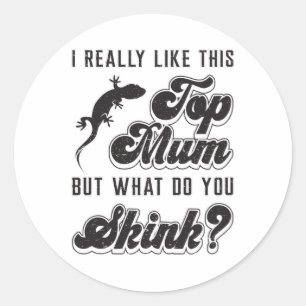 Sticker Rond Reptile Lizard Gecko Reptiles Dragon Funny Gift