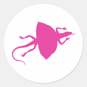 Sticker Rond Reptile rose