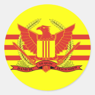 Sticker Rond Republic of South Vietnam Military Forces Flag