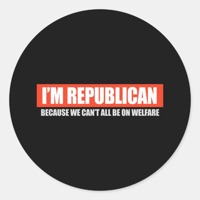 STICKER ROND RÉPUBLICAIN - PARCE QUE NOUS NE POUVONS PAS TOUS Ê (Devant)