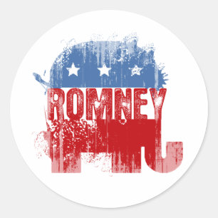 Sticker Rond Républicain ROMNEY