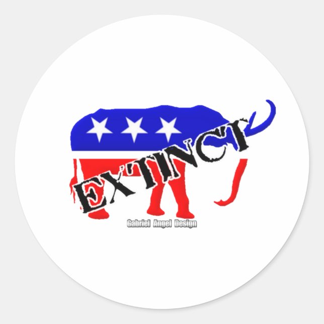 Sticker Rond Républicain sortant (Devant)