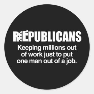 STICKER ROND RÉPUBLICAINS - MAINTENIR DES MILLIONS DE PERSONNES