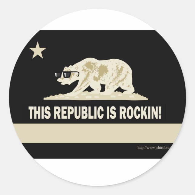 Sticker Rond République de Californie (Devant)