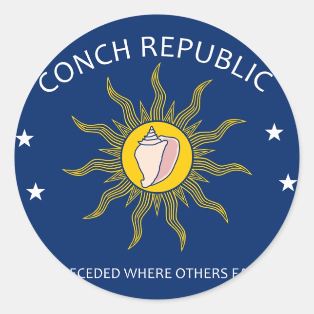 Sticker Rond République de conch (Devant)