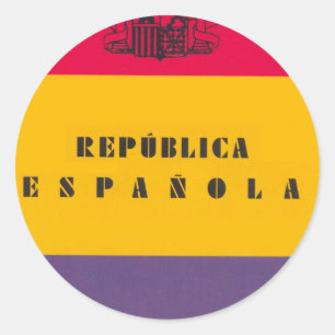 Sticker Rond République de drapeau de l'Espagne - le Bandera